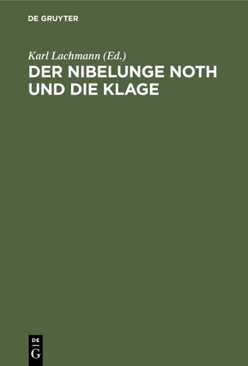 Produktbild: Der Nibelunge Noth und die Klage