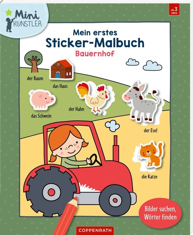 Produktbild: Mein 1. Sticker-Malbuch: Bauernhof - Mini-Künstler