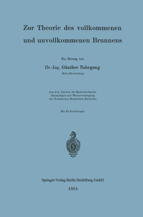 Produktbild: Zur Theorie des vollkommenen und unvollkommenen Brunnens