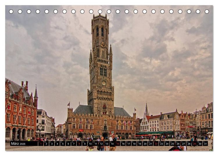 Produktbild: Stadtansichten Br&uuml;gge - das Venedig des Nordens (Tischkalender 2026 DIN A5 quer), CALVENDO Monatskalender