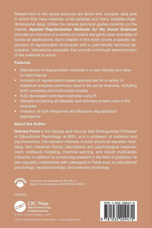 Produktbild: Applied Regularization Methods for the Social Sciences