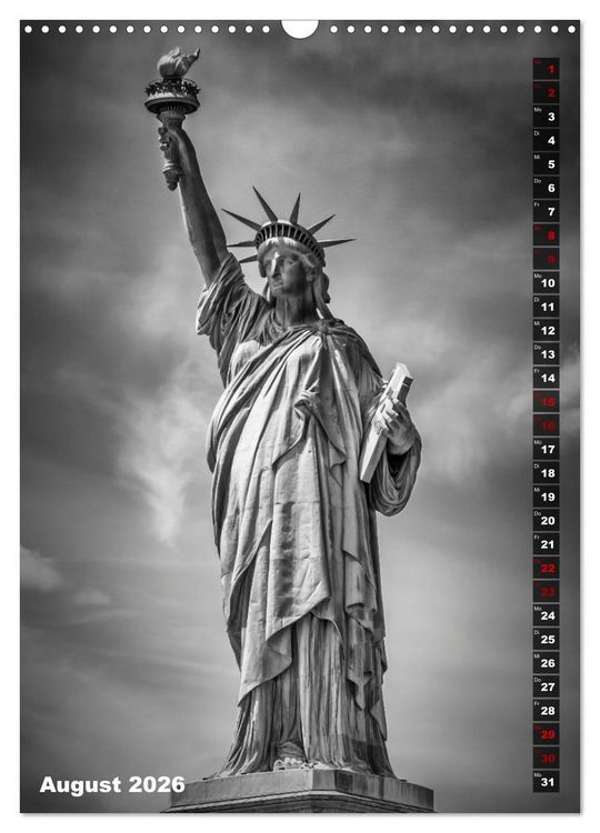 Produktbild: NEW YORK CITY Monochrome Stadtansichten (Wandkalender 2026 DIN A3 hoch), CALVENDO Monatskalender