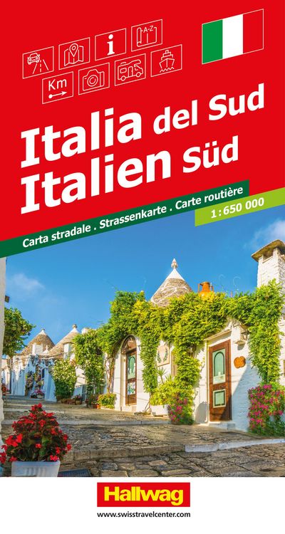 Produktbild: Hallwag Strassenkarte Italien S&uuml;d 1:650.000