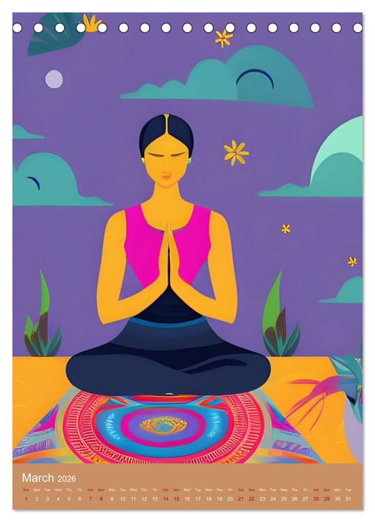 Produktbild: Meditation Unites (Desk Calendar 2026 DIN A5 portrait), CALVENDO 12 Month DeskCalendar