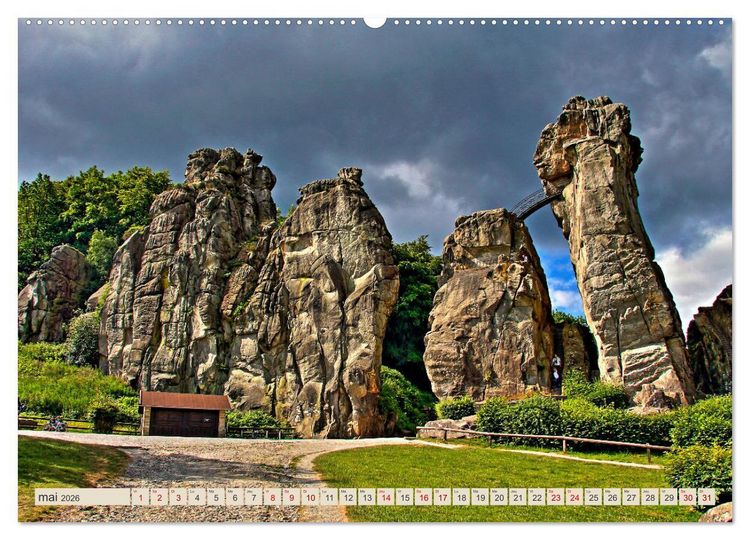 Produktbild: L'Allemagne, tes paysages (Calendrier mural 2026 DIN A2 vertical) calendrier de bureau