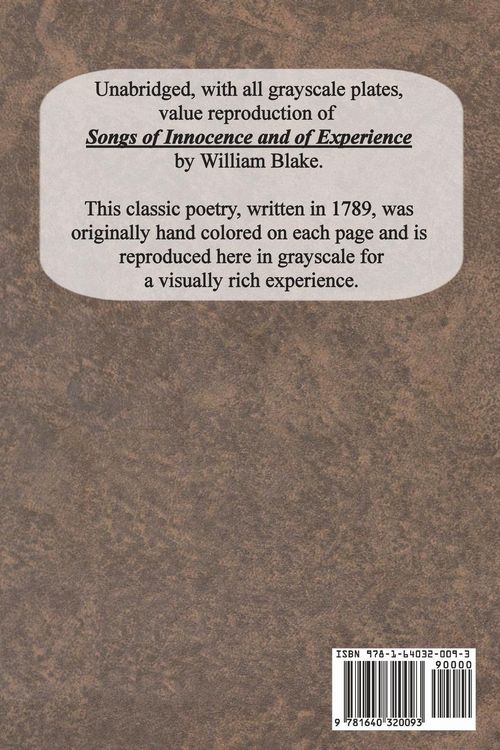 Produktbild: Songs of Innocence and Songs of Experience (Unabridged with all Grayscale Plates)