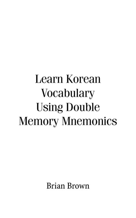 Produktbild: Learn Korean Vocabulary Using Double Memory Mnemonics