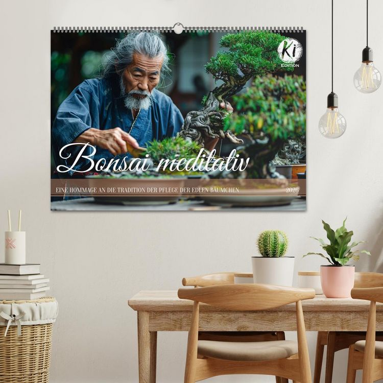 Produktbild: Bonsai meditativ (Wandkalender 2026 DIN A2 quer), CALVENDO Monatskalender