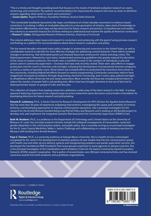 Produktbild: Handbook on Moving Corrections and Sentencing Forward