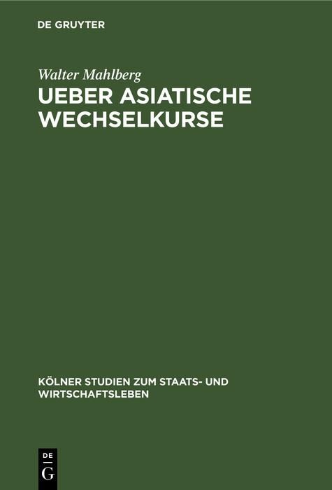 Produktbild: Ueber asiatische Wechselkurse