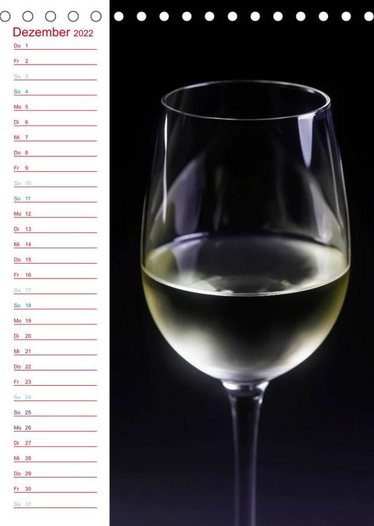Produktbild: Wein und Sekt (Tischkalender 2022 DIN A5 hoch)