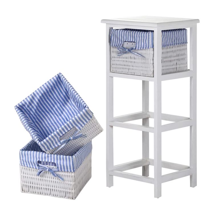 Produktbild: HTI-Living Regalkommode Mia wei&szlig; blau Regalkommode Mia wei&szlig; blau