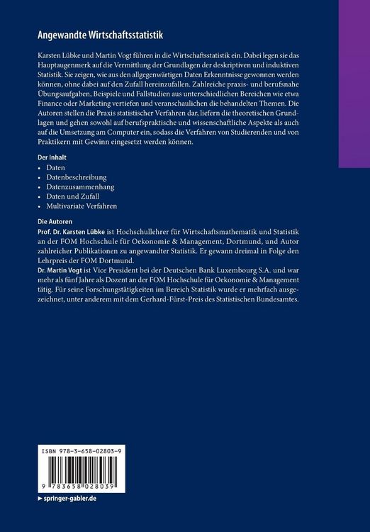 Produktbild: Angewandte Wirtschaftsstatistik