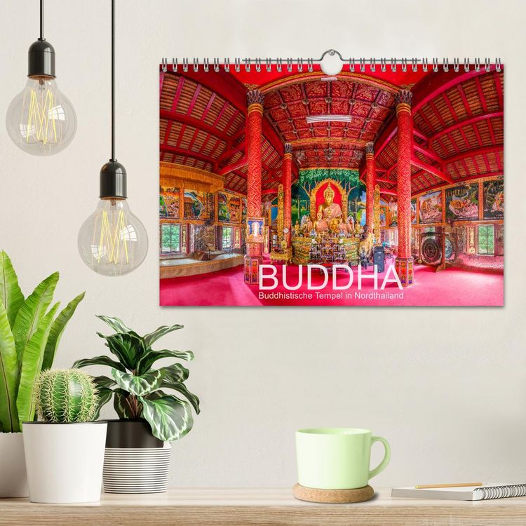 Produktbild: BUDDHA - Buddhistische Tempel in Nordthailand (Wandkalender 2026 DIN A4 quer), CALVENDO Monatskalender
