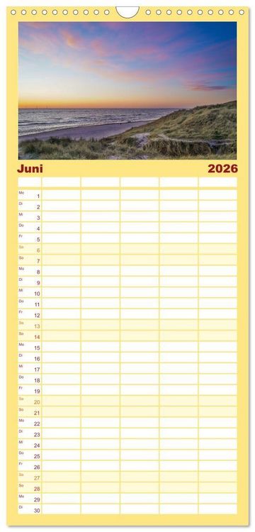 Produktbild: Familienplaner 2026 - Westj&uuml;tland - D&auml;nemarks Westen erleben mit 5 Spalten (Wandkalender, 21 x 45 cm) CALVENDO