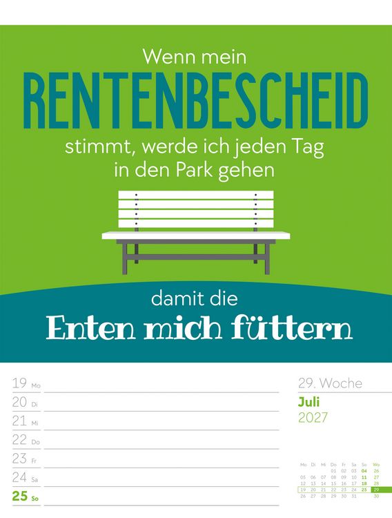 Produktbild: Klartext Spr&uuml;chekalender Wochenplaner 2027
