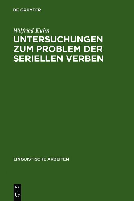 Produktbild: Untersuchungen zum Problem der seriellen Verben