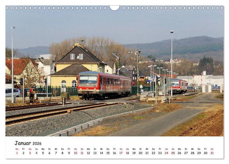 Produktbild: Hessische Nebenbahnen - Unterwegs in Nordhessen (Wandkalender 2026 DIN A3 quer), CALVENDO Monatskalender