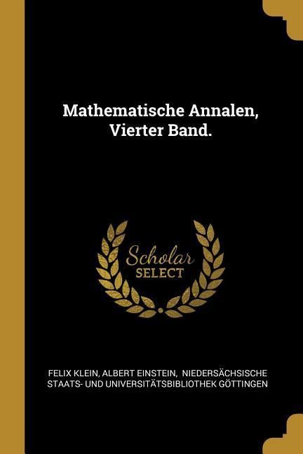 Produktbild: Mathematische Annalen, Vierter Band.