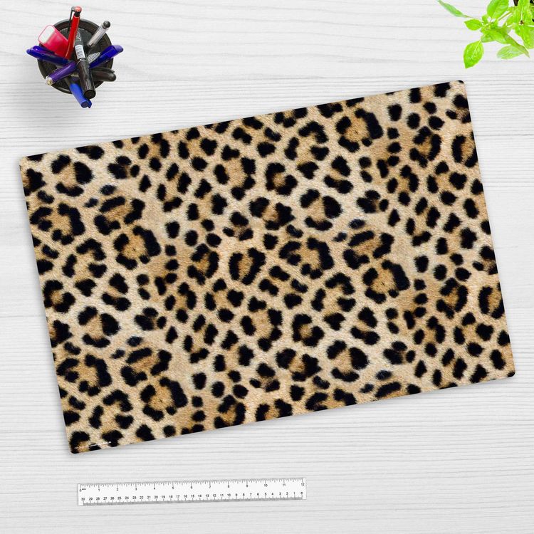Produktbild: Cover-your-desk Schreibtischunterlage f&uuml;r Kinder Leopardenfell, aus hochwertigem Vinyl , 60 x 40 cm