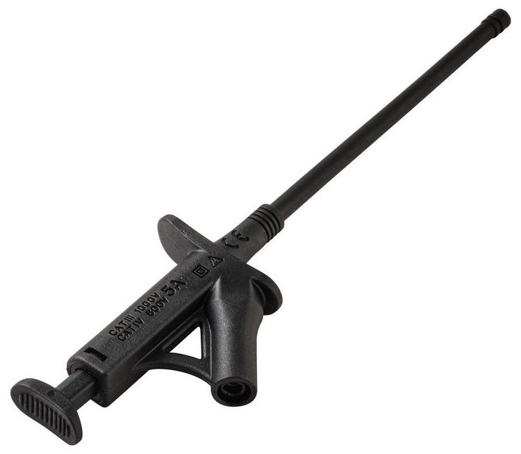 Produktbild: VOLTCRAFT MSK-120sw Sicherheits-Klemmpr&uuml;fspitze CAT IV 600 V, CAT III 1000V Schwarz