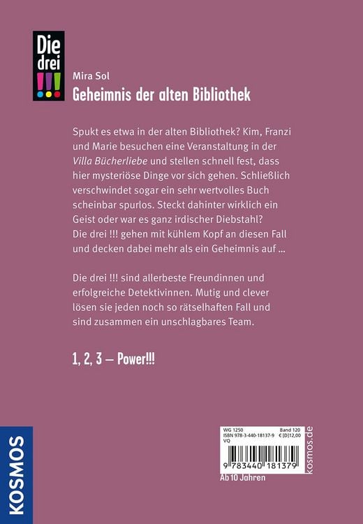 Produktbild: Die drei !!!, 120, Geheimnis der alten Bibliothek