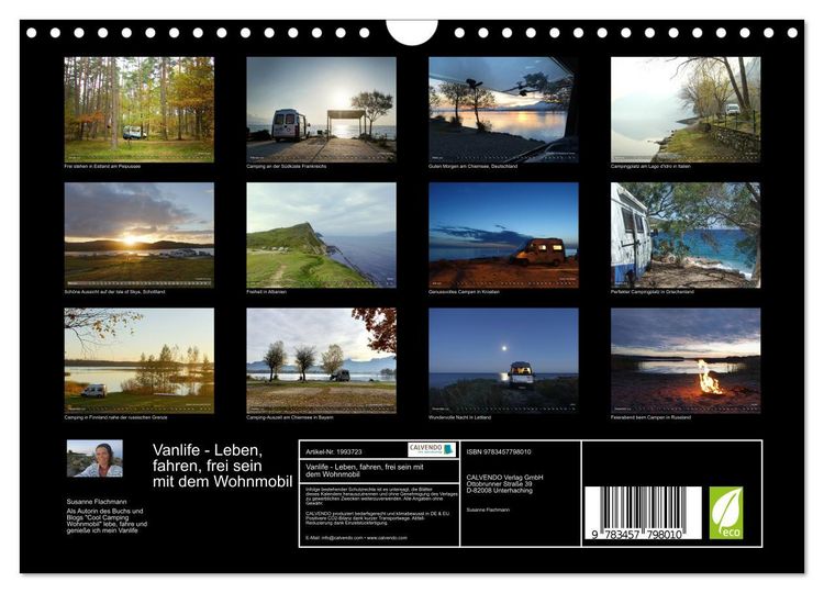 Produktbild: Vanlife - Leben, fahren, frei sein mit dem Wohnmobil (Wandkalender 2026 DIN A4 quer), CALVENDO Monatskalender