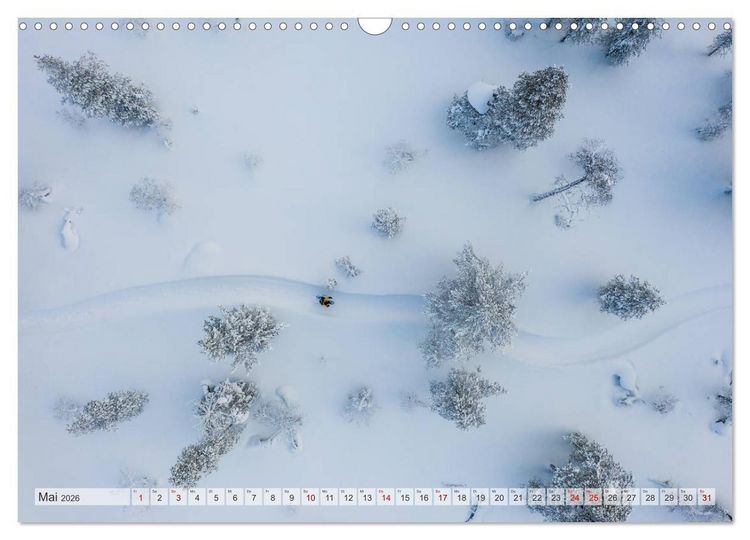 Produktbild: Lappland - Winterwandern Impressionen (Wandkalender 2026 DIN A3 quer), CALVENDO Monatskalender