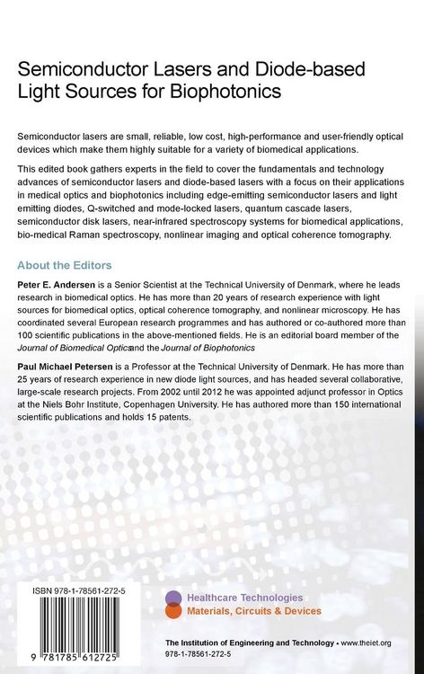 Produktbild: Semiconductor Lasers and Diode-Based Light Sources for Biophotonics