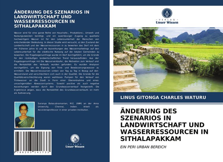 Produktbild: &Auml;nderung des Szenarios in Landwirtschaft und Wasserressourcen in Sithalapakkam