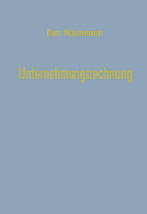 Produktbild: Unternehmungsrechnung