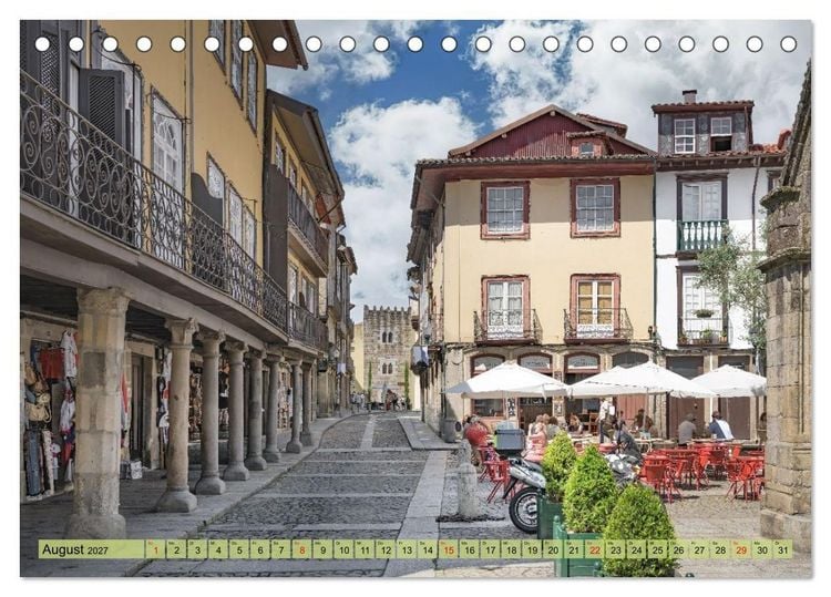 Produktbild: Cidade Guimar&atilde;es (Tischkalender 2027 DIN A5 quer), CALVENDO Monatskalender