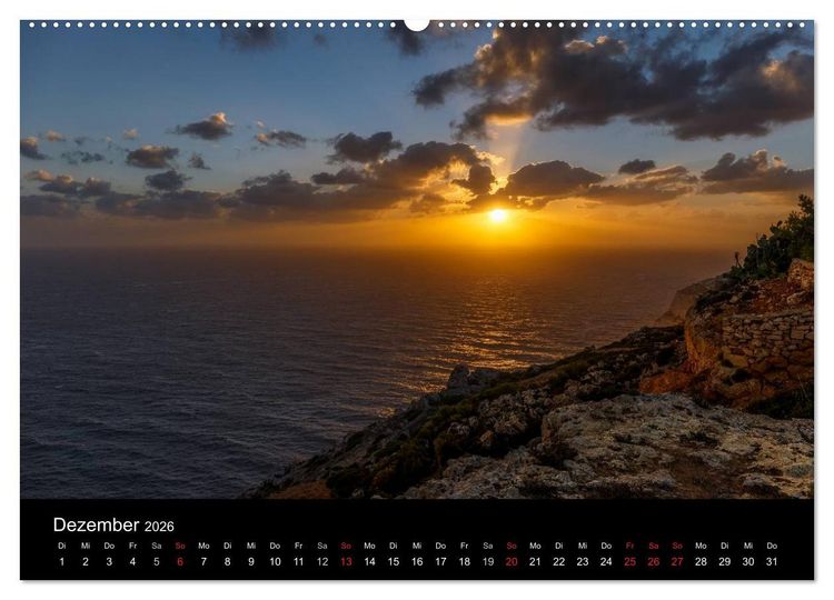 Produktbild: Maltesische Ansichten (Wandkalender 2026 DIN A2 quer), CALVENDO Monatskalender