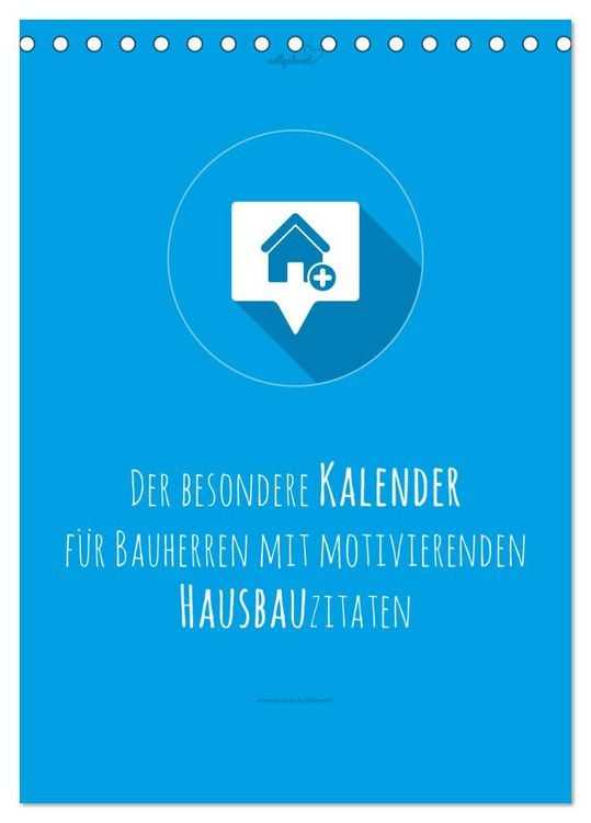 Produktbild: vollgeherzt: Der besondere Kalender f&uuml;r Bauherren mit motivierenden Hausbauzitaten (Tischkalender 2026 DIN A5 hoch), CALVENDO Monatskalender