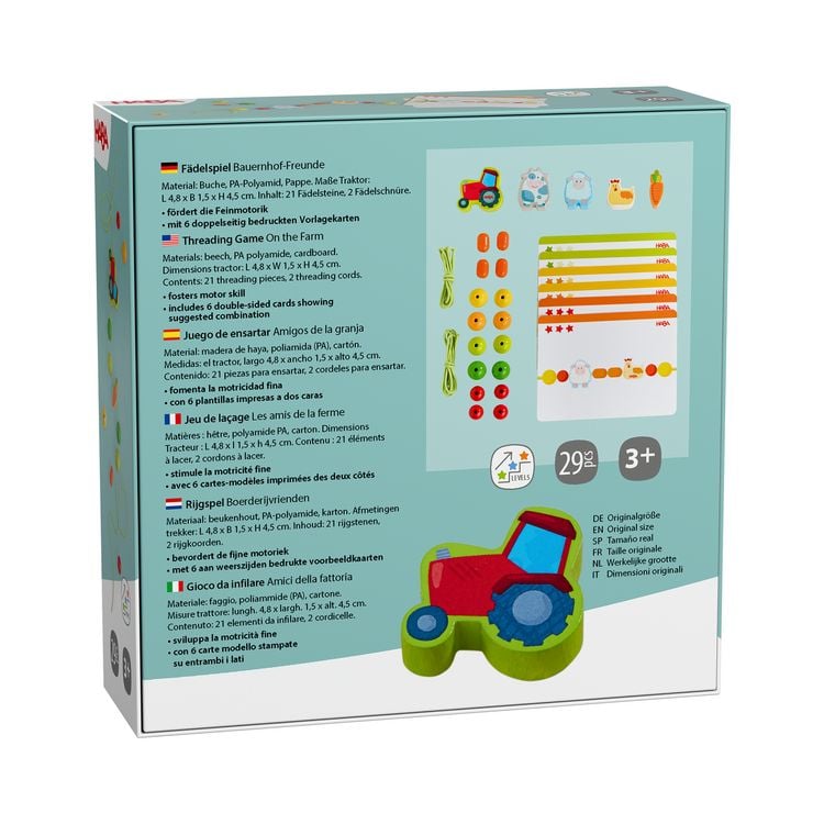 Produktbild: HABA 2014447001 - F&auml;delspiel Bauernhof-Freunde, 29-teilig