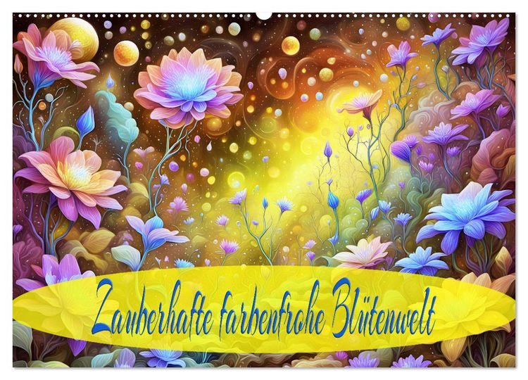 Produktbild: Zauberhafte farbenfrohe Bl&uuml;tenwelt (Wandkalender 2026 DIN A2 quer), CALVENDO Monatskalender