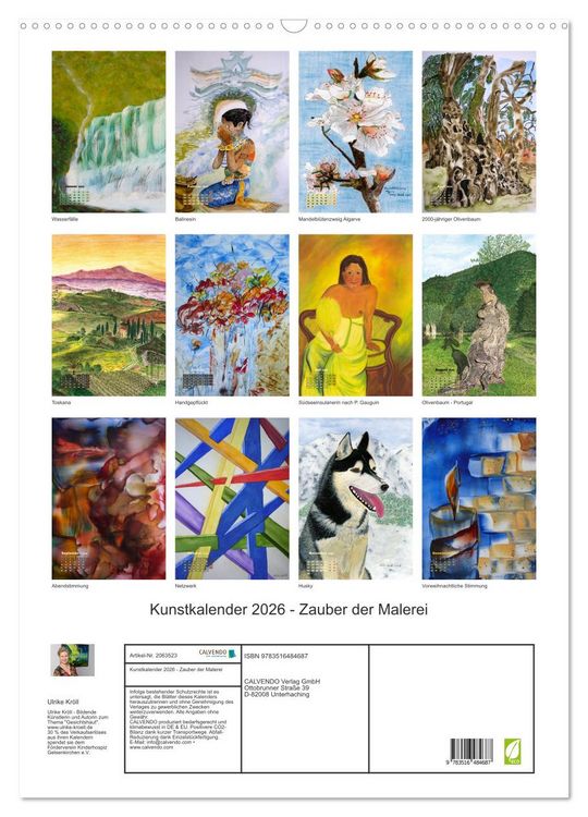 Produktbild: Kunstkalender 2026 - Zauber der Malerei (Wandkalender 2026 DIN A2 hoch), CALVENDO Monatskalender