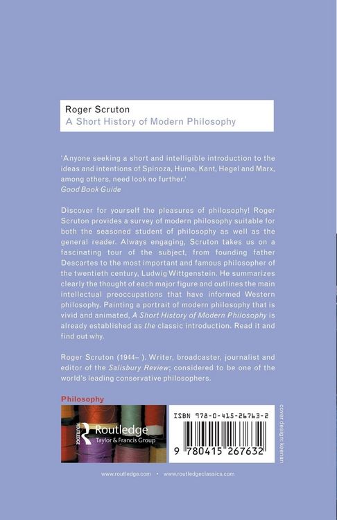 Produktbild: A Short History of Modern Philosophy: From Descartes to Wittgenstein