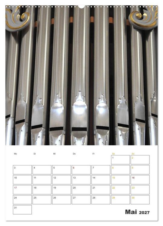 Produktbild: Orgeln zum Verlieben! (hochwertiger Premium Wandkalender 2027 DIN A2 hoch), Kunstdruck in Hochglanz