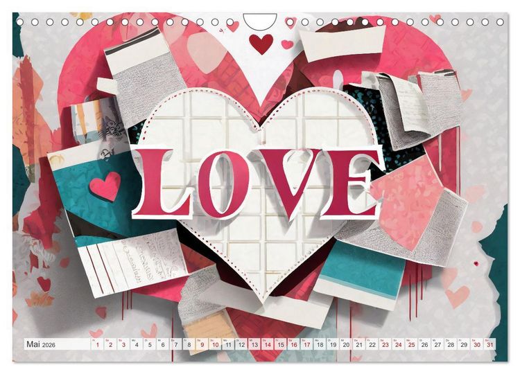Produktbild: Ein ganzes Jahr voller Liebe (Wandkalender 2026 DIN A4 quer), CALVENDO Monatskalender