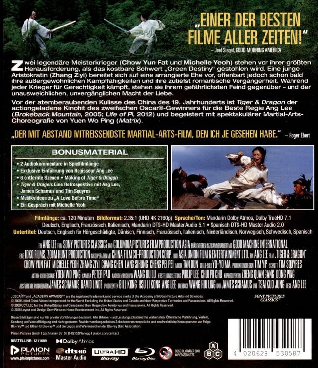 Produktbild: Tiger & Dragon (4K Ultra HD + Blu-ray)