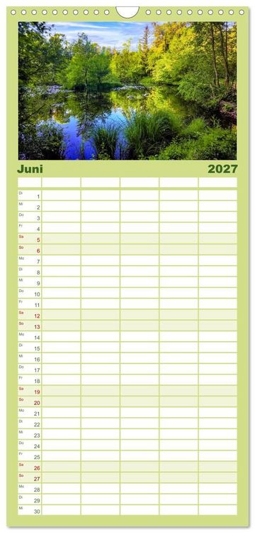 Produktbild: Familienplaner 2027 - Dreieich Natur Pur mit 5 Spalten (Wandkalender, 21 x 45 cm) CALVENDO