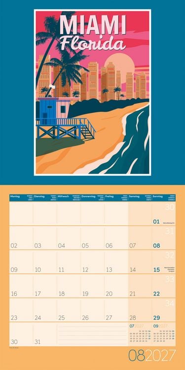Produktbild: Vintage Voyage Kalender 2027 - 30x30 - Art12