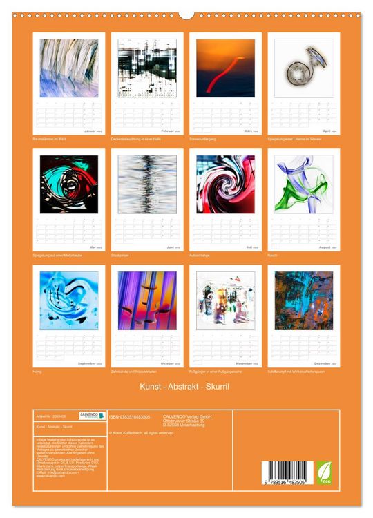 Produktbild: Kunst - Abstrakt - Skurril (hochwertiger Premium Wandkalender 2026 DIN A2 hoch), Kunstdruck in Hochglanz