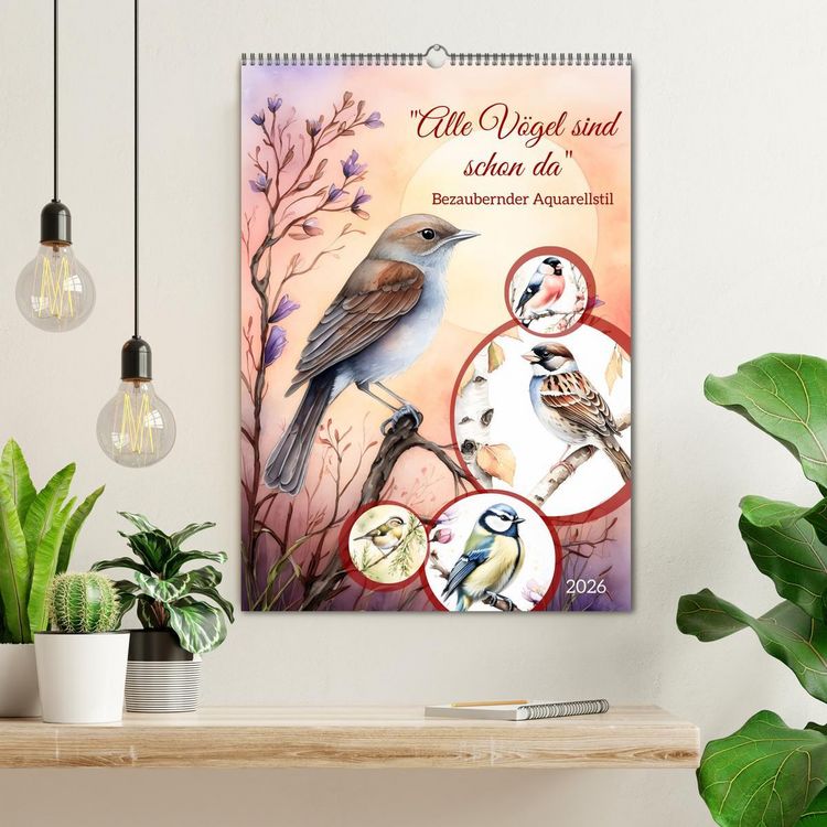 Produktbild: Alle V&ouml;gel sind schon da (Wandkalender 2026 DIN A2 hoch), CALVENDO Monatskalender