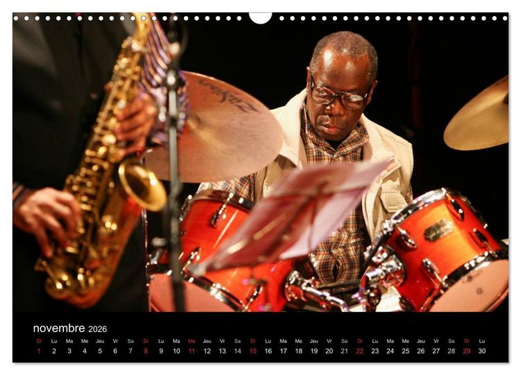 Produktbild: Jazz drums (Calendrier mural 2026 DIN A3 vertical), CALVENDO calendrier mensuel