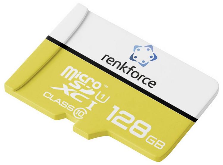 Produktbild: Renkforce RF-mSDXC-128GB microSD-Karte 128GB Class 10, UHS-Class 1, UHS-I inkl. SD-Adapter