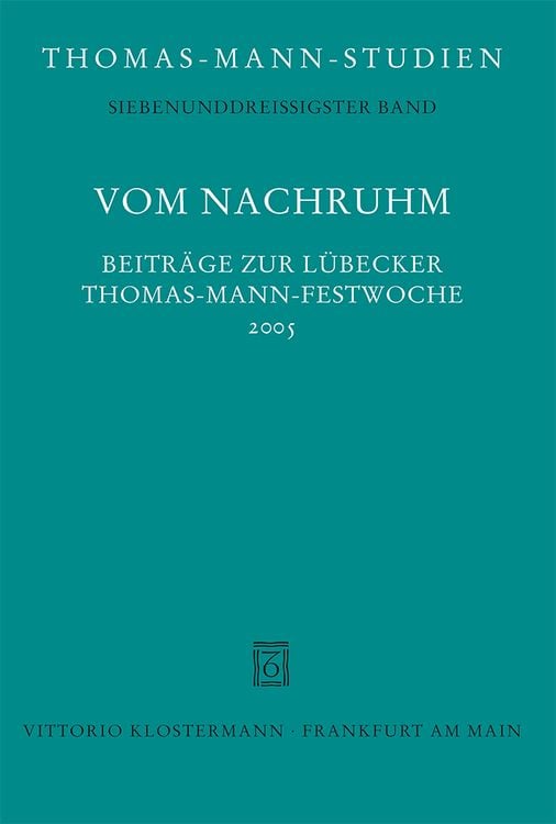 Produktbild: Vom Nachruhm