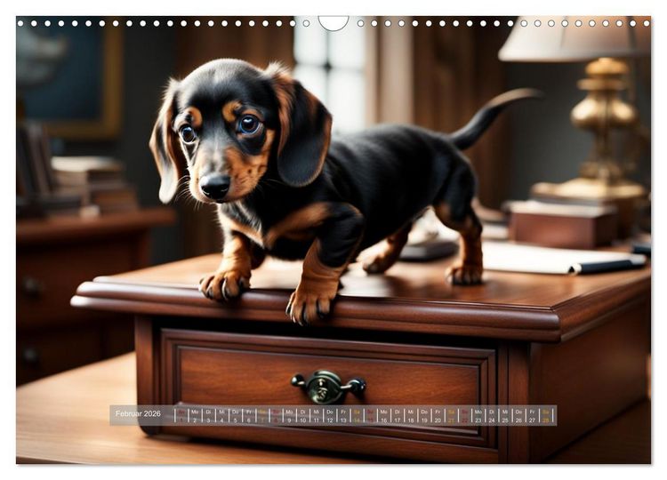 Produktbild: Kuschelige Hunde - kleine Herzensbrecher in Aktion (Wandkalender 2026 DIN A3 quer), CALVENDO Monatskalender