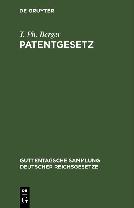 Produktbild: Patentgesetz